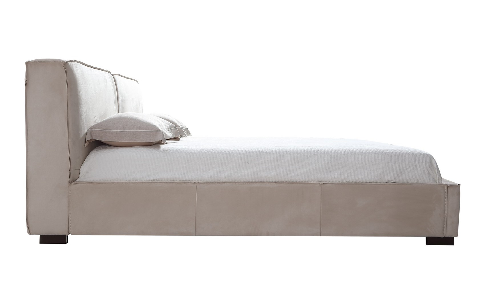 Serene Queen Natural Bed Natural Leatherette / Fabric J&M Furniture