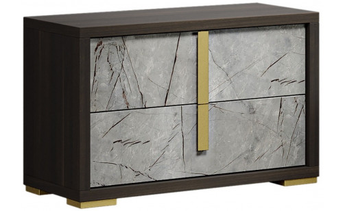Travertine Nightstand Wenge / Grey J&M Furniture