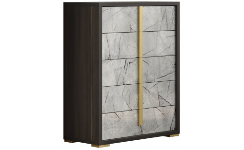 Travertine Chest Wenge / Grey J&M Furniture