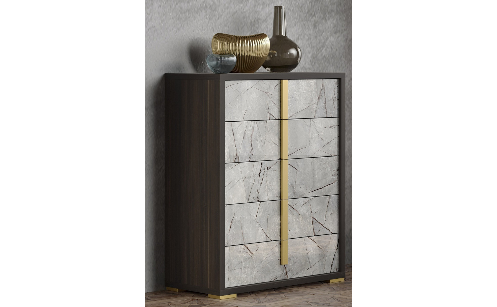 Travertine Bedroom Set Wenge / Grey J&M Furniture