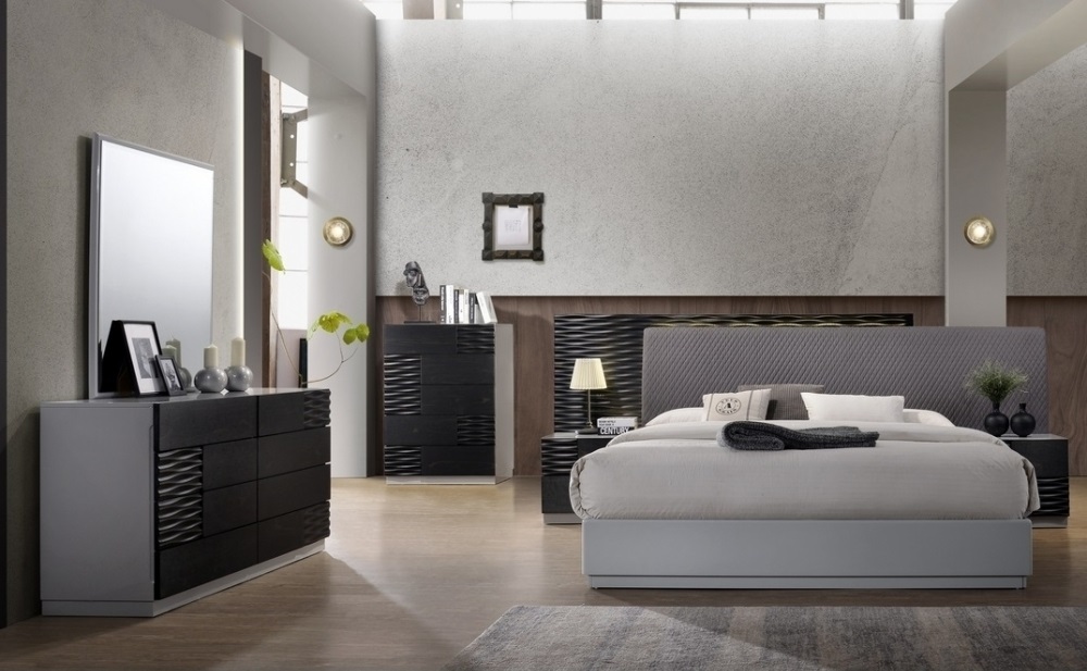Tribeca Bedroom Set Black & Grey J&M Furniture
