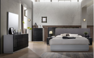 Tribeca Bedroom Set Black & Grey J&M Furniture Tribeca Bedroom Set Black & Grey J&M Furniture