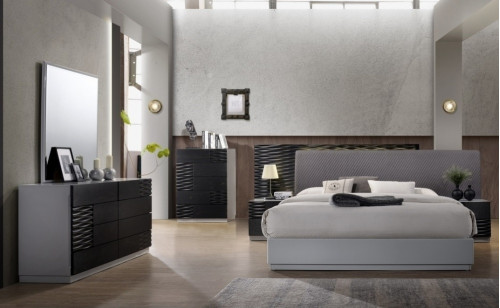 Tribeca Bedroom Set Black & Grey J&M Furniture