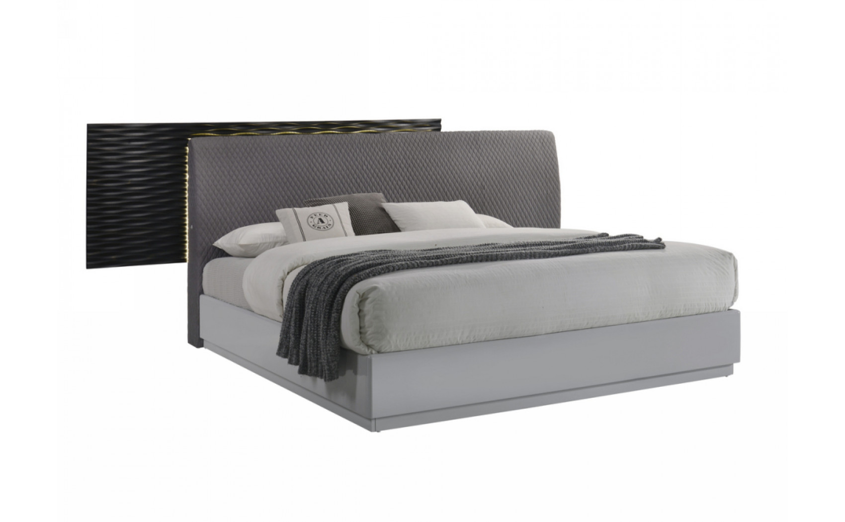 Tribeca Nightstand Black & Grey J&M Furniture