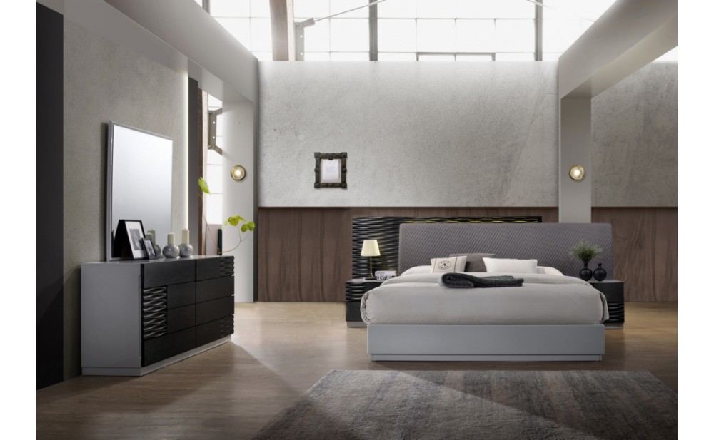 Tribeca Bed Black & Grey J&M Furniture