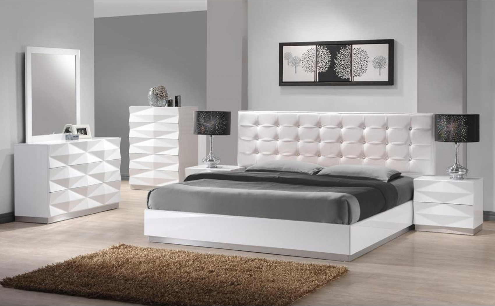 Verona Casegoods White Lacquer J&M Furniture