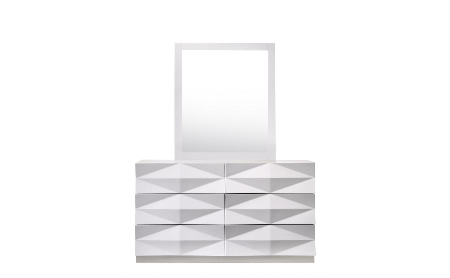 Verona Dresser & Mirror White Lacquer J&M Furniture