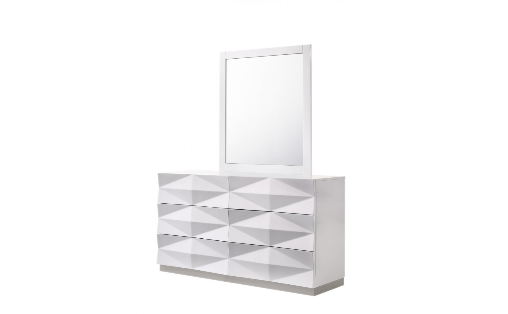 Verona Dresser & Mirror White Lacquer J&M Furniture