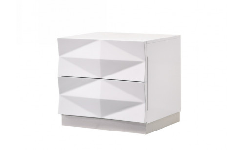 Verona Nightstand White Lacquer J&M Furniture Verona Nightstand White Lacquer J&M Furniture