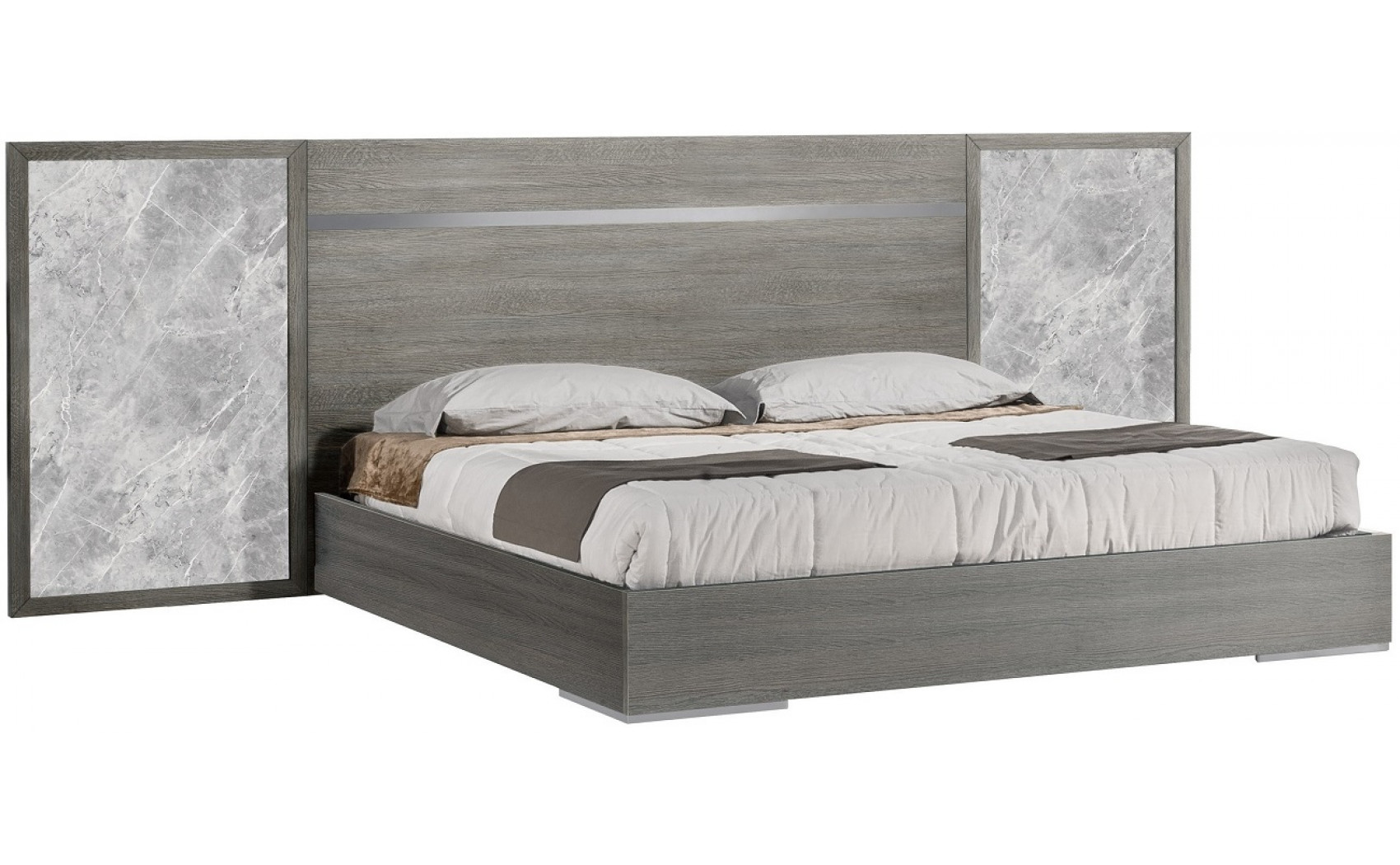 Victoria Bedroom Set Light Grey / Oak J&M Furniture