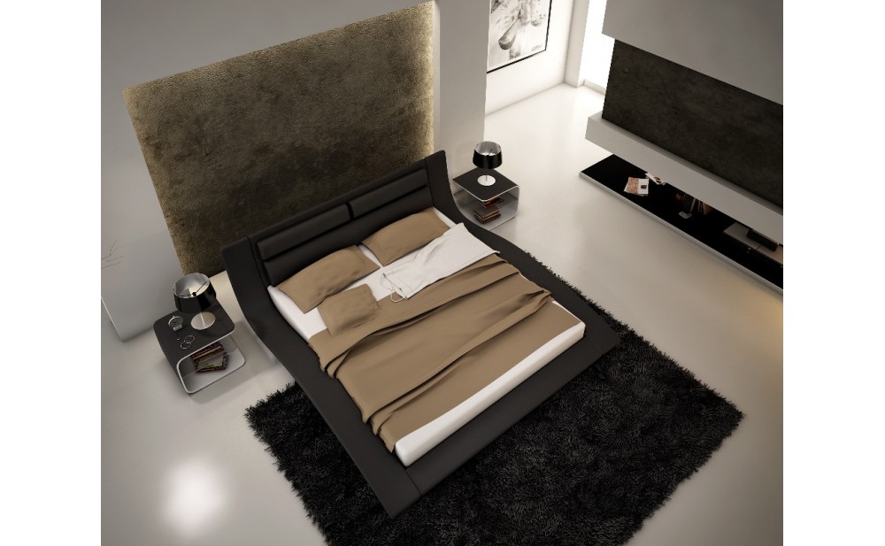 Wave Bed Black J&M Furniture