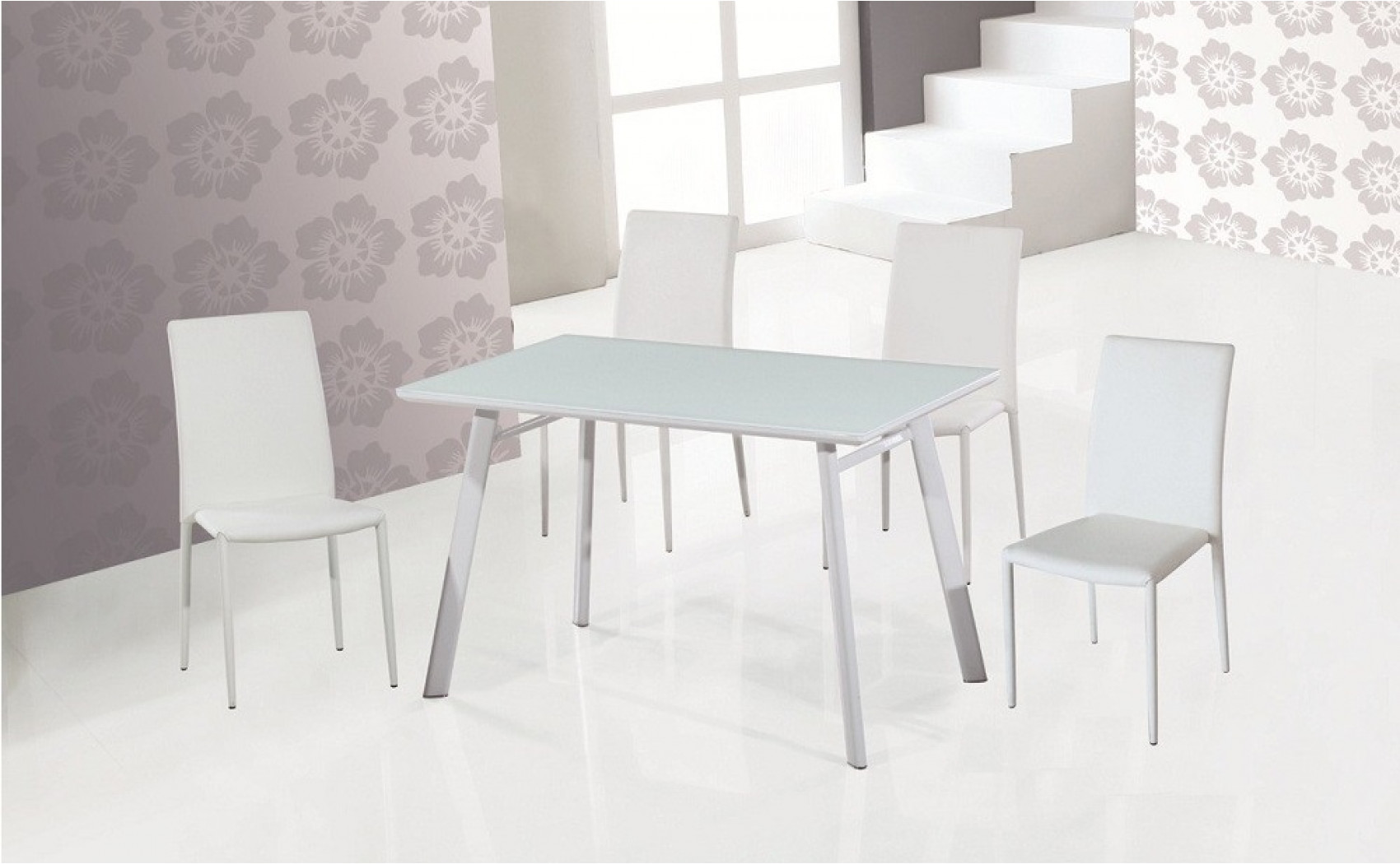 B24 Dining Table White High Gloss J&M Furniture