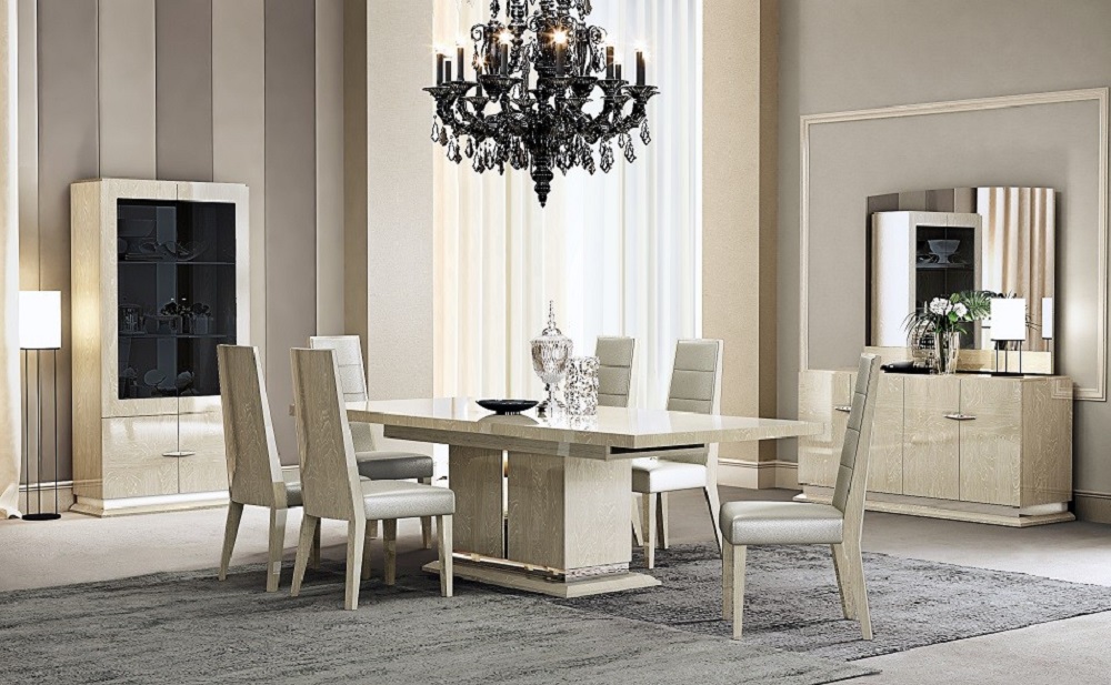 Chiara Dining Chairs Light Walnut Grey J&M Furniture