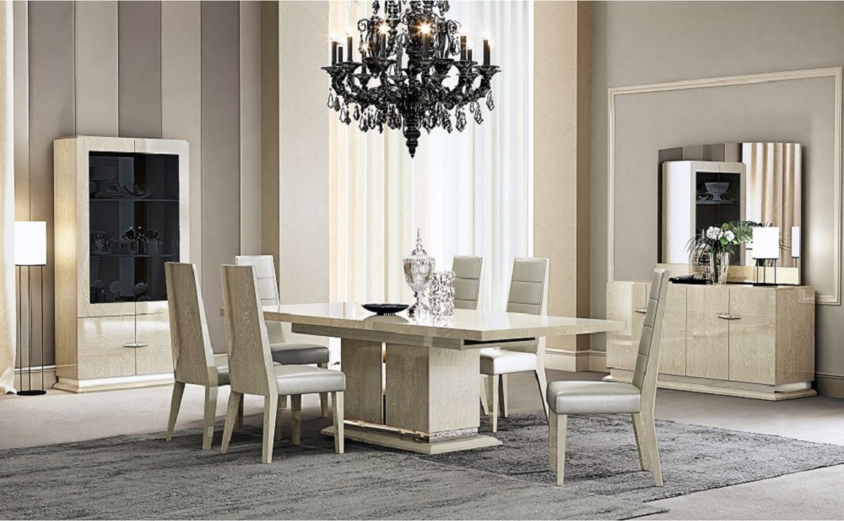 Chiara Dining Table Light Walnut J&M Furniture