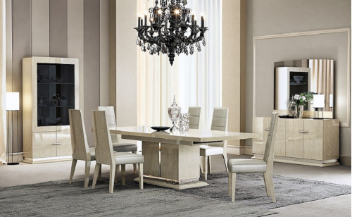 Chiara Dining Set Light Walnut J&M Furniture Chiara Dining Set Light Walnut J&M Furniture