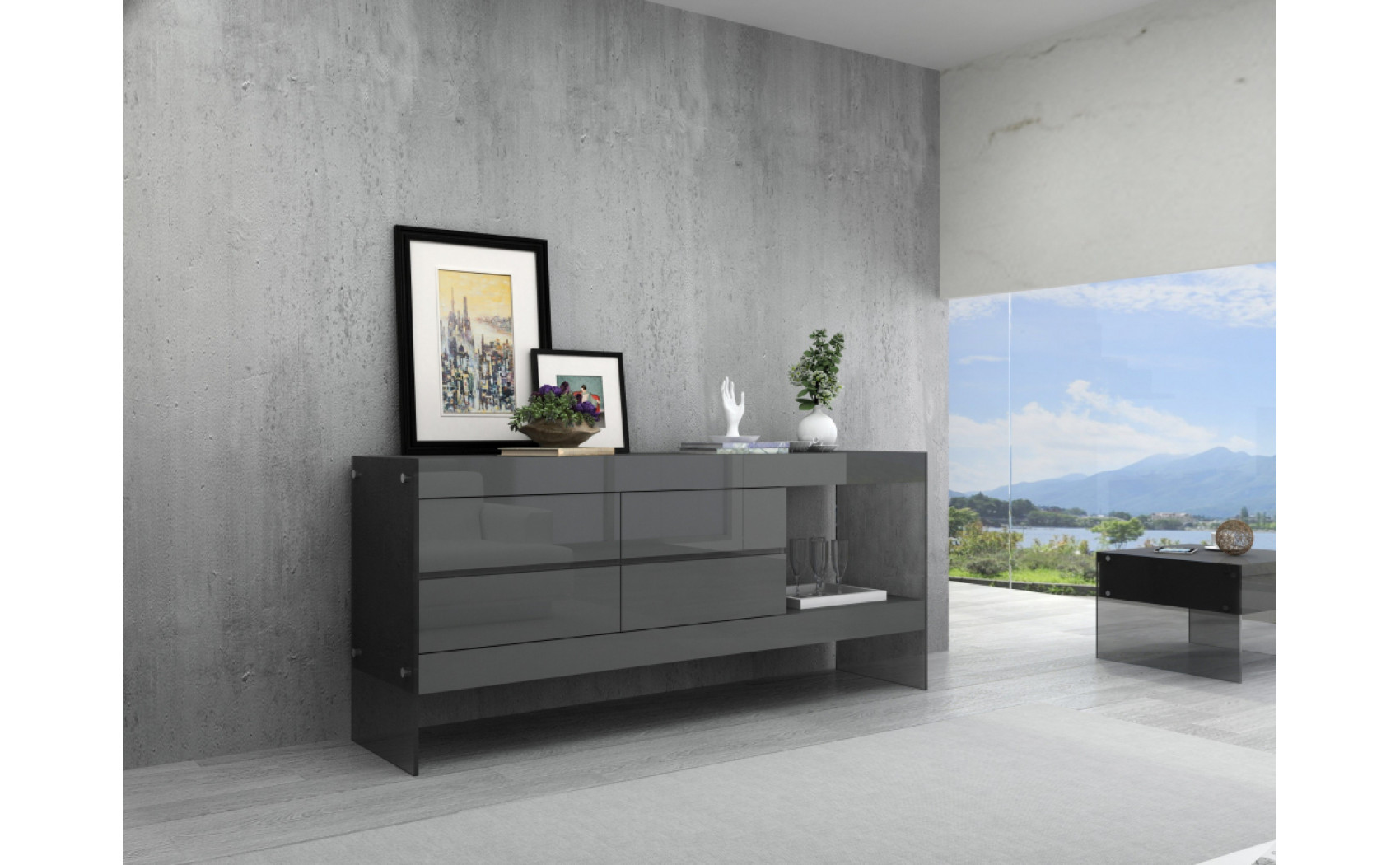 Cloud Dining Table Grey J&M Furniture