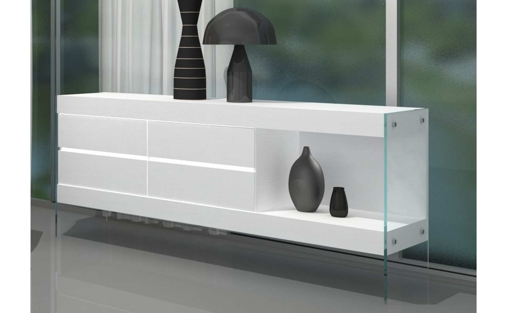 Cloud Buffet White J&M Furniture