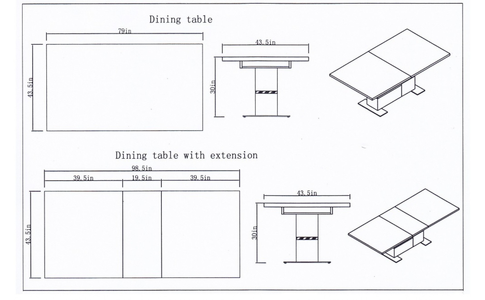 Copenhagen Dining Table Chestnut J&M Furniture