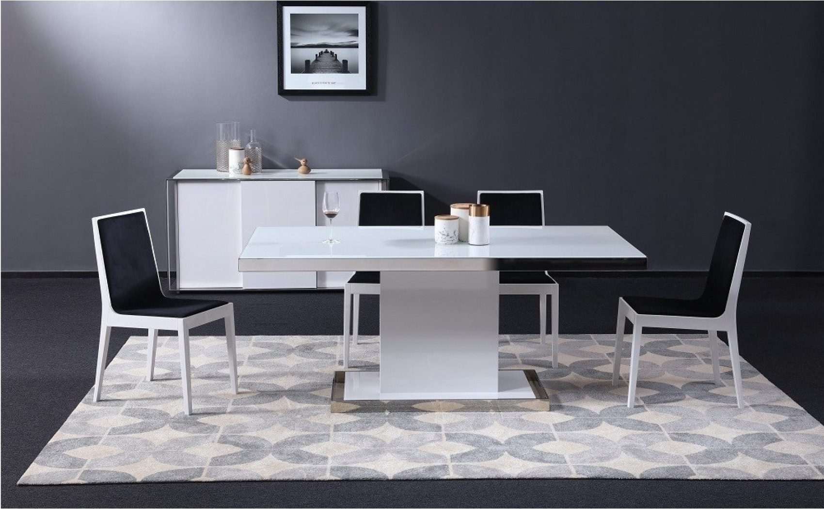 Star Dining Chairs White Black J&M Furniture