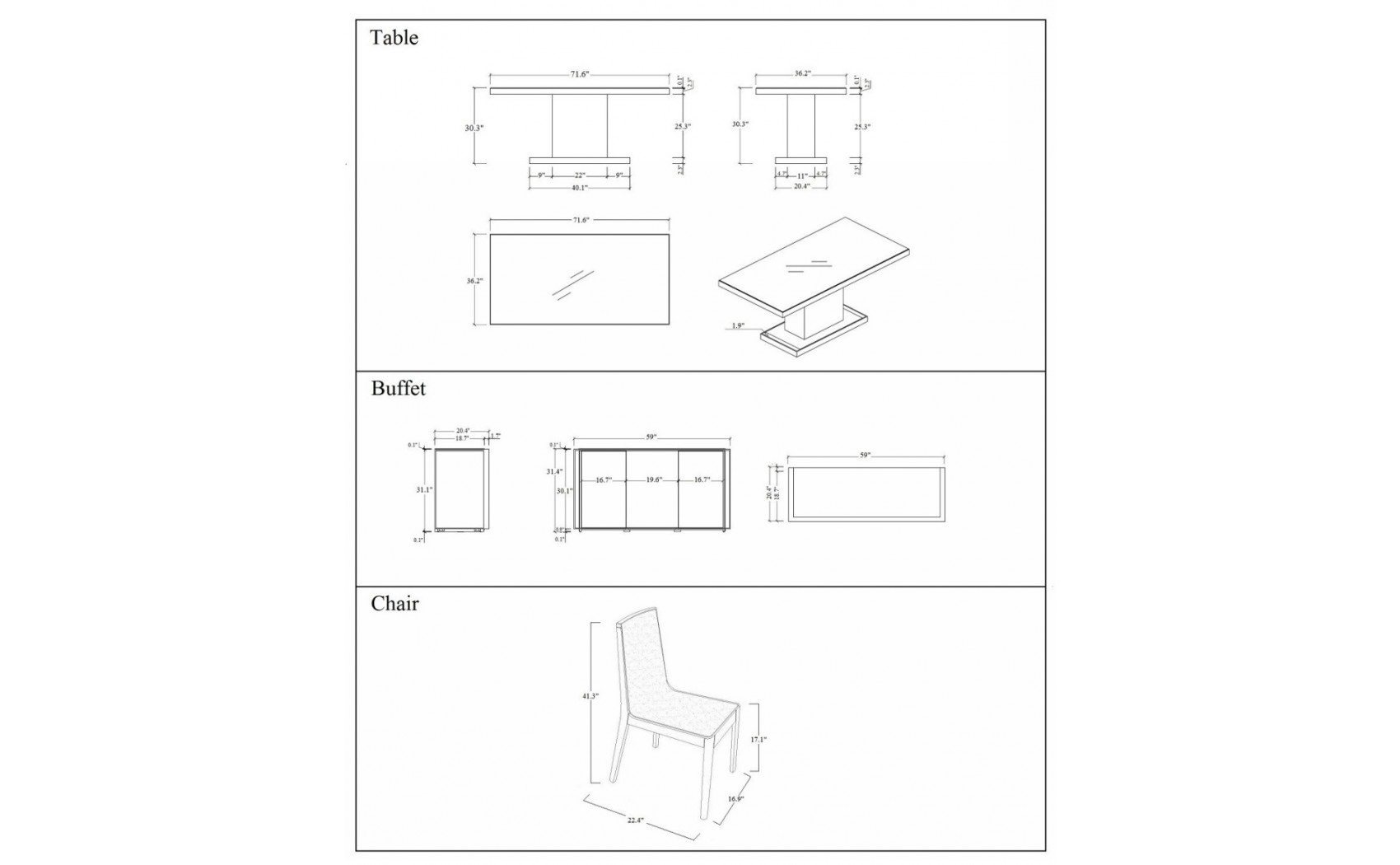 Star Dining Chairs White Black J&M Furniture