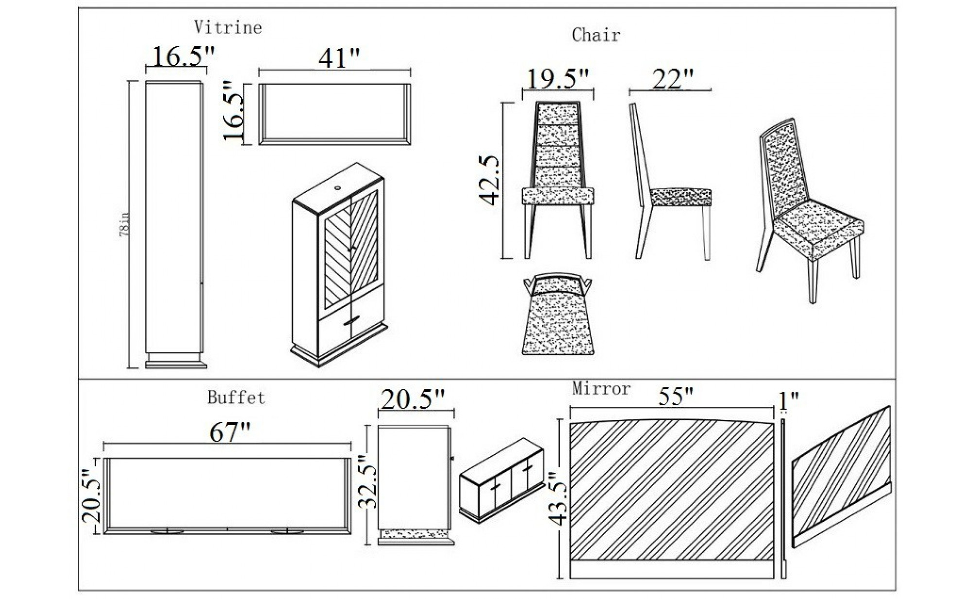 Valentina Dining Chair Grey J&M Furniture JM