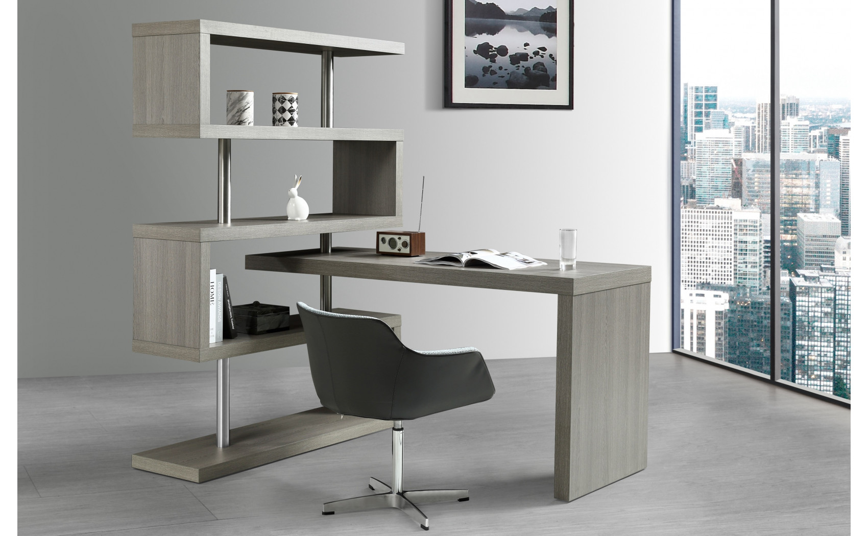 LP KD002 Office Desk Matte Grey J&M Furniture
