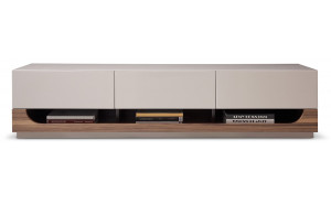TV103 TV Base Walnut Veneer / Taupe High Gloss J&M Furniture TV103 TV Base Walnut Veneer / Taupe High Gloss J&M Furniture