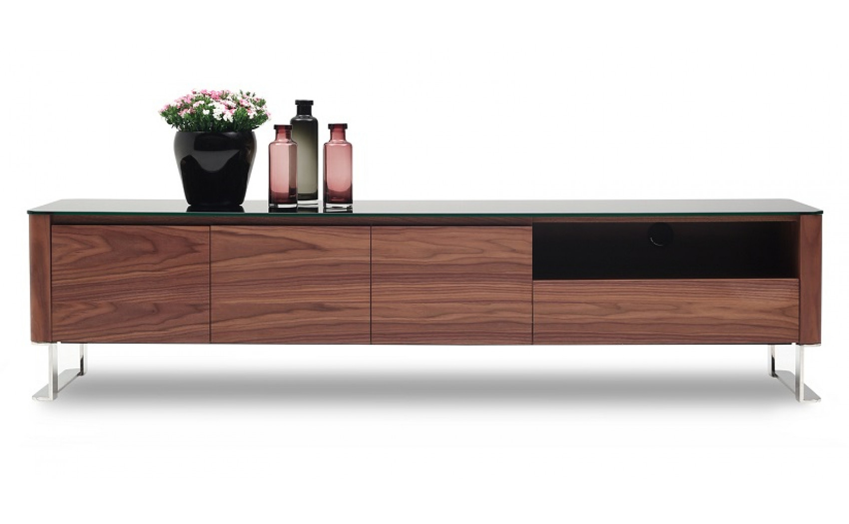 Julian Modern TV Base Walnut Veneer J&M Furniture