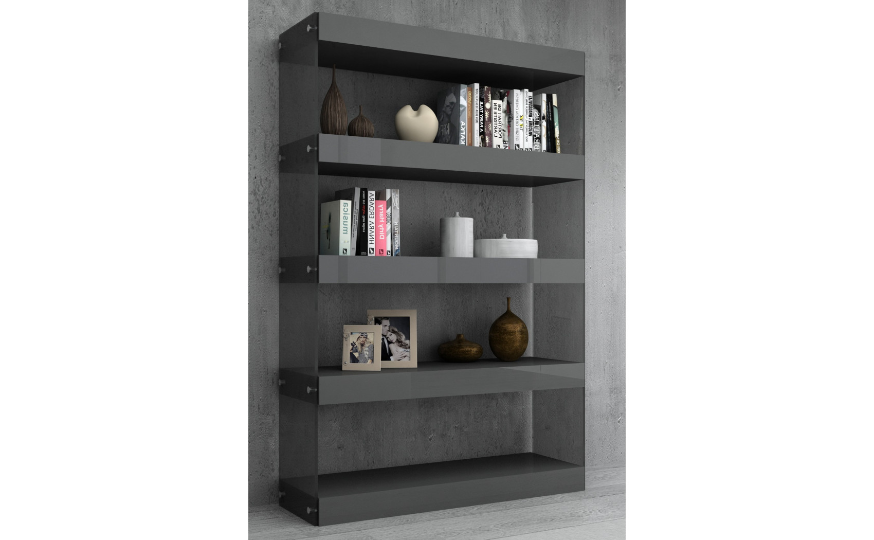 Cloud Wall Unit High Gloss Grey J&M Furniture