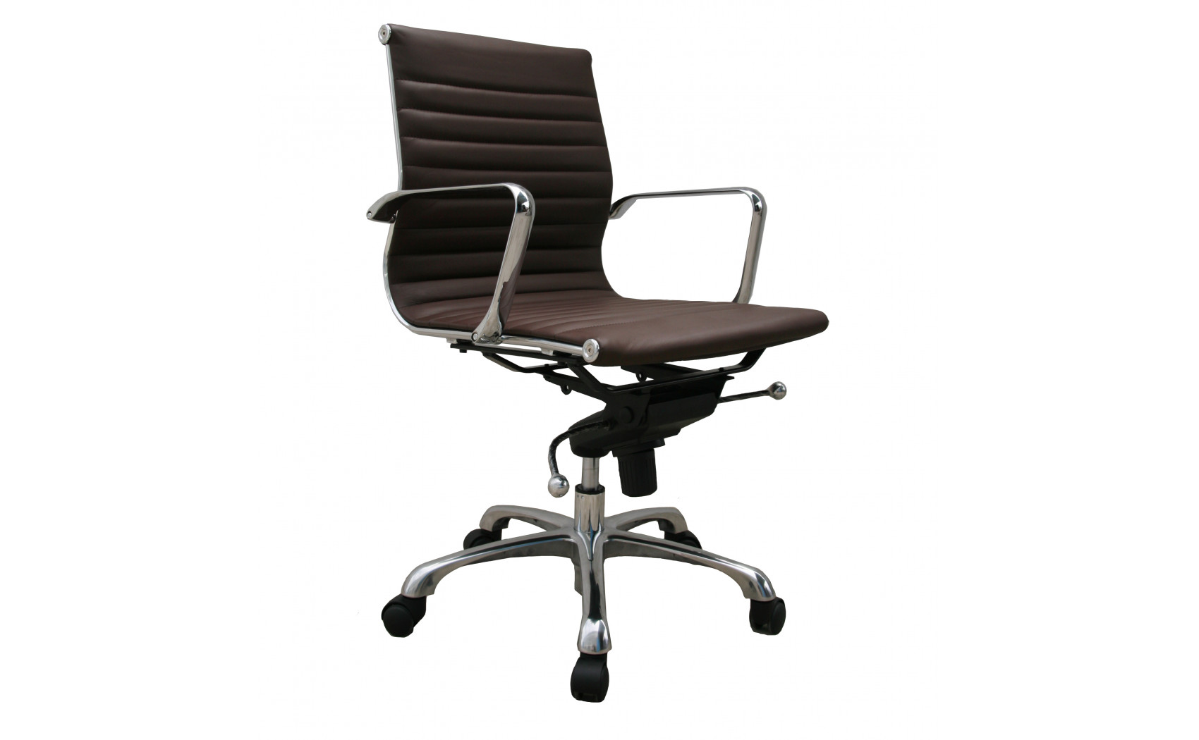 Comfy Low Back Office Chair Brown J&M Furniture