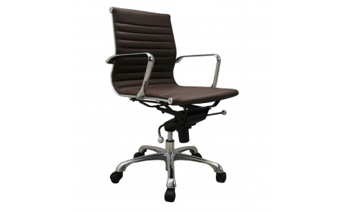 Comfy Low Back Office Chair Brown J&M Furniture Comfy Low Back Office Chair Brown J&M Furniture