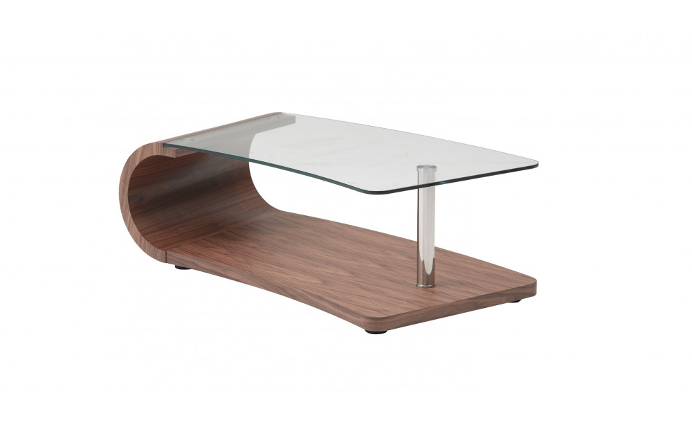 Grace Coffee Table Walnut / Glass J&M Furniture