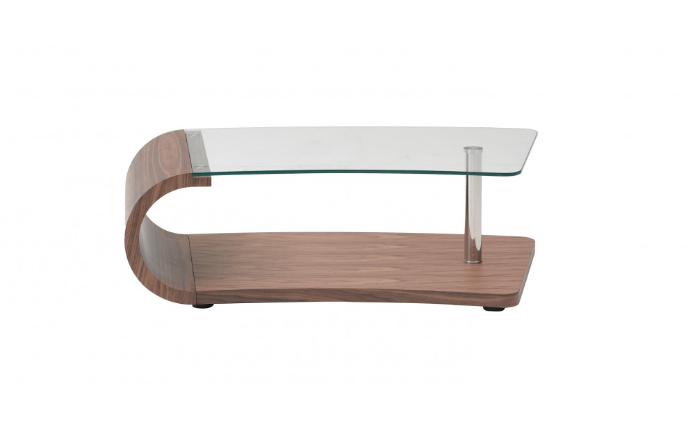 Grace Coffee Table Walnut / Glass J&M Furniture