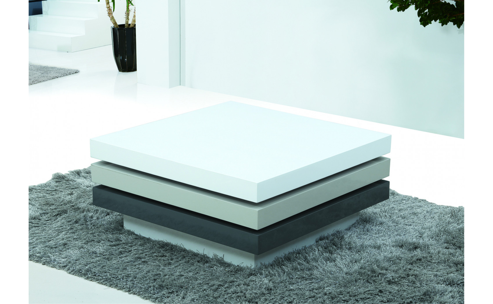 122 Coffee Table White / Light Grey / Dark Grey J&M Furniture