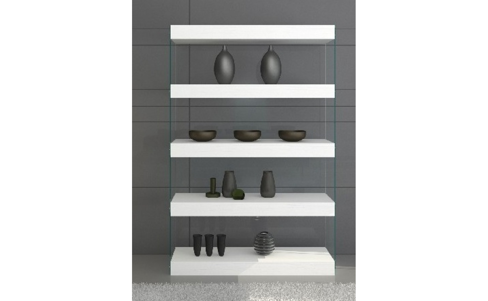 Cloud Curio Unit High Gloss White J&M Furniture