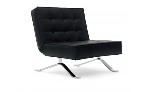 JK044-1 Premium Chair Bed Leatherette Black J&M Furniture