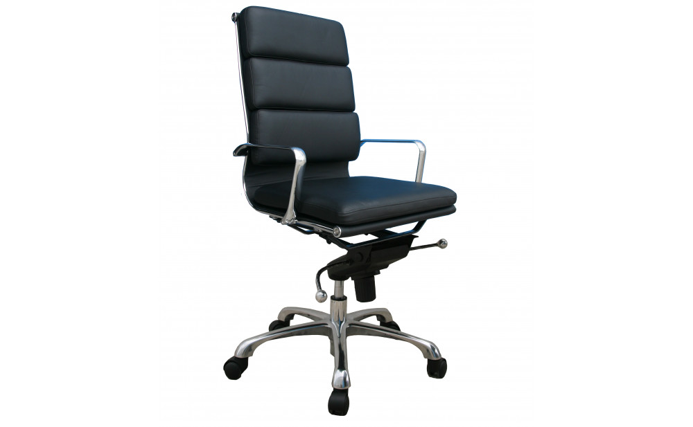 Plush High Back Office Chair Black J&M Furniture