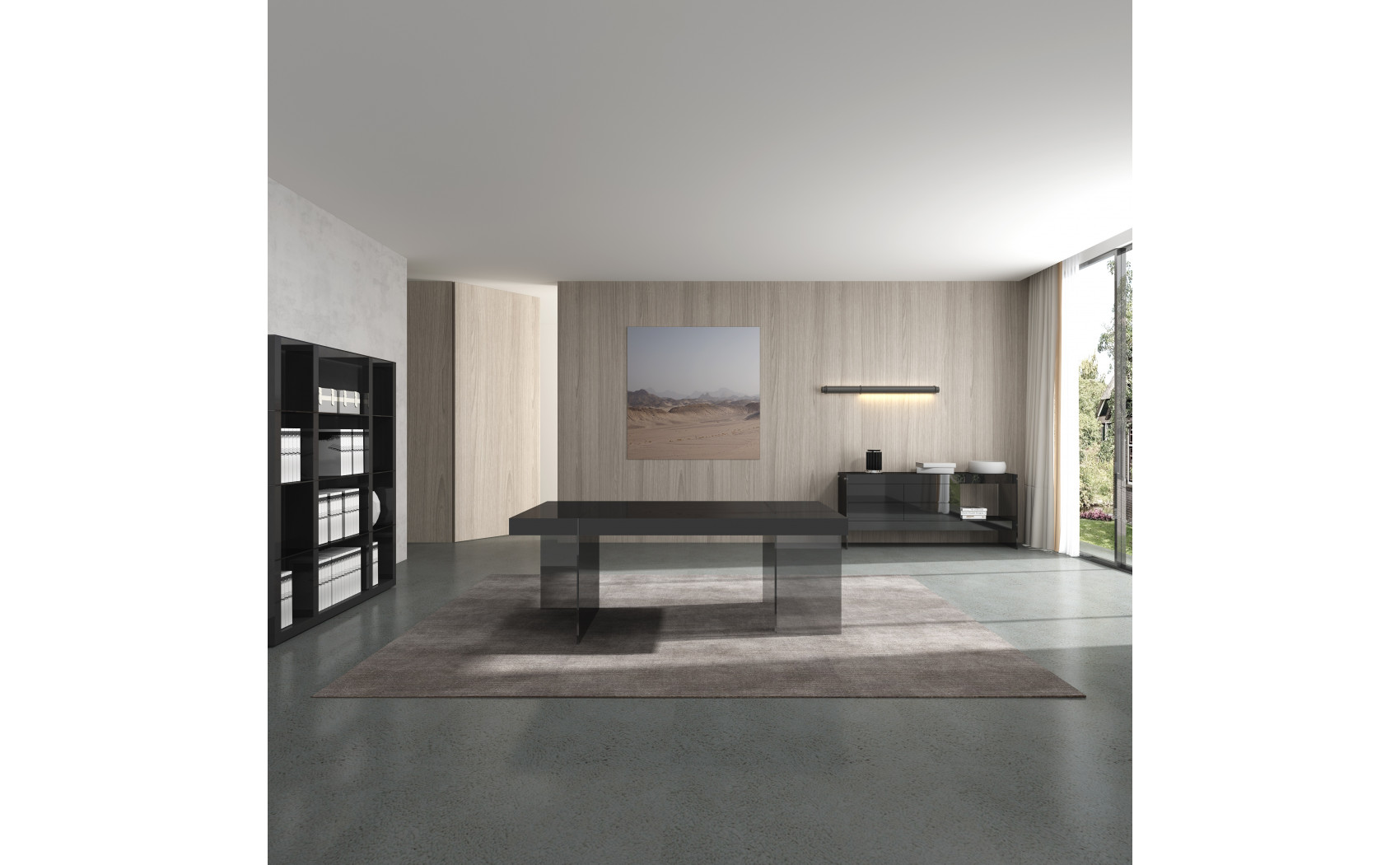 Cloud Wall Unit High Gloss Grey J&M Furniture