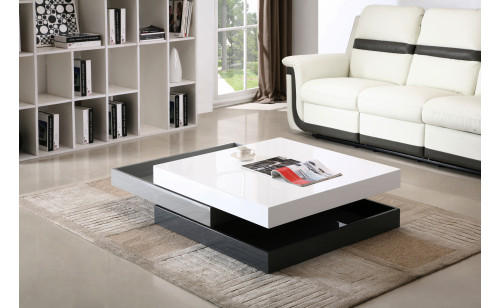 CW01 Coffee Table White / Grey High Gloss J&M Furniture