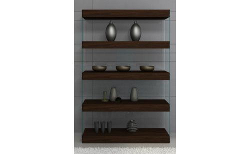 Float Curio Unit Dark Oak J&M Furniture