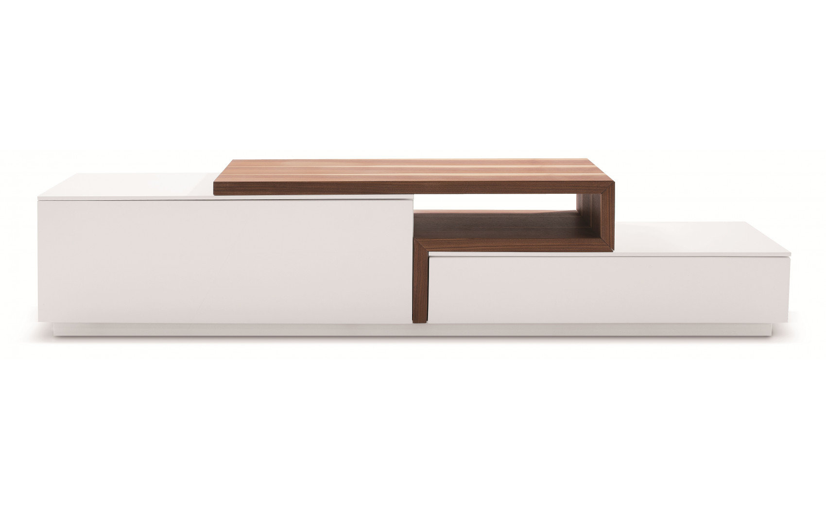 TV045 Base White High Gloss / Walnut J&M Furniture