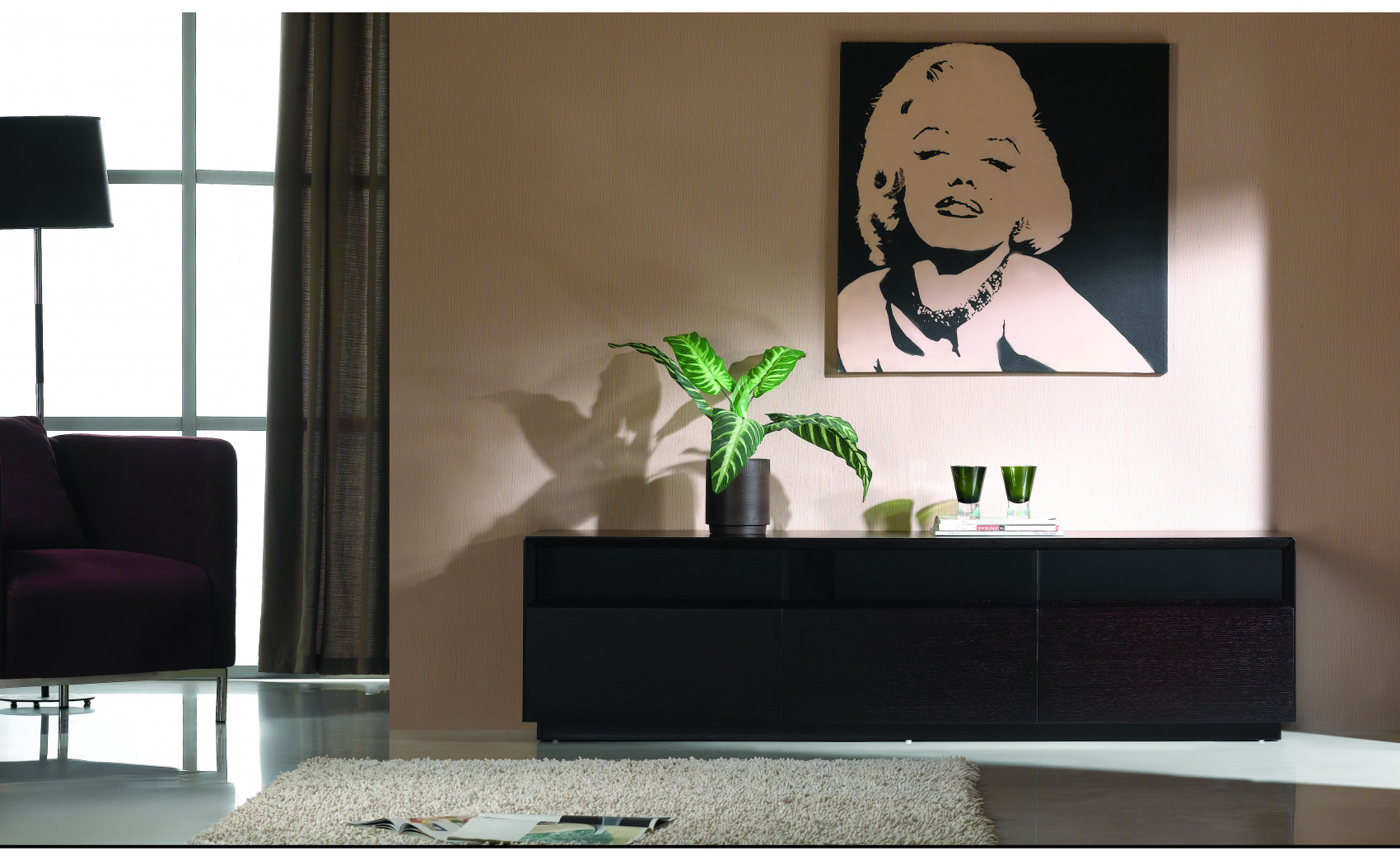 TV023 Base Dark Oak J&M Furniture