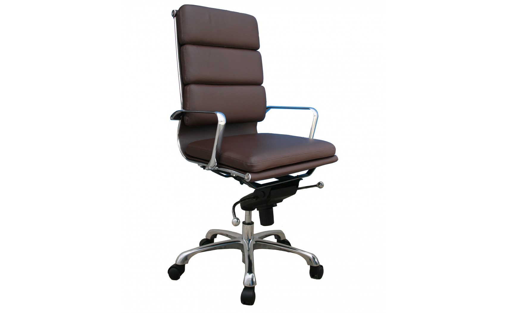 Plush High Back Office Chair Brown J&M Furniture