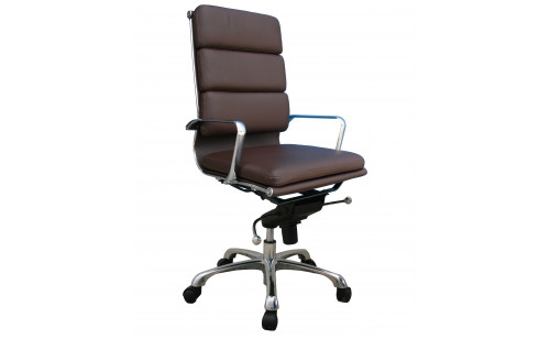 Plush High Back Office Chair Brown J&M Furniture Plush High Back Office Chair Brown J&M Furniture