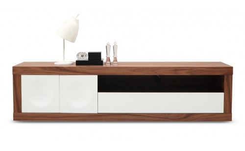 Prato Modern TV Base White Walnut J&M Furniture