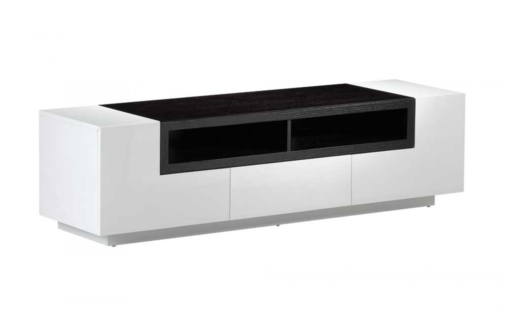 TV002 TV Base White High Gloss Dark Oak J&M Furniture