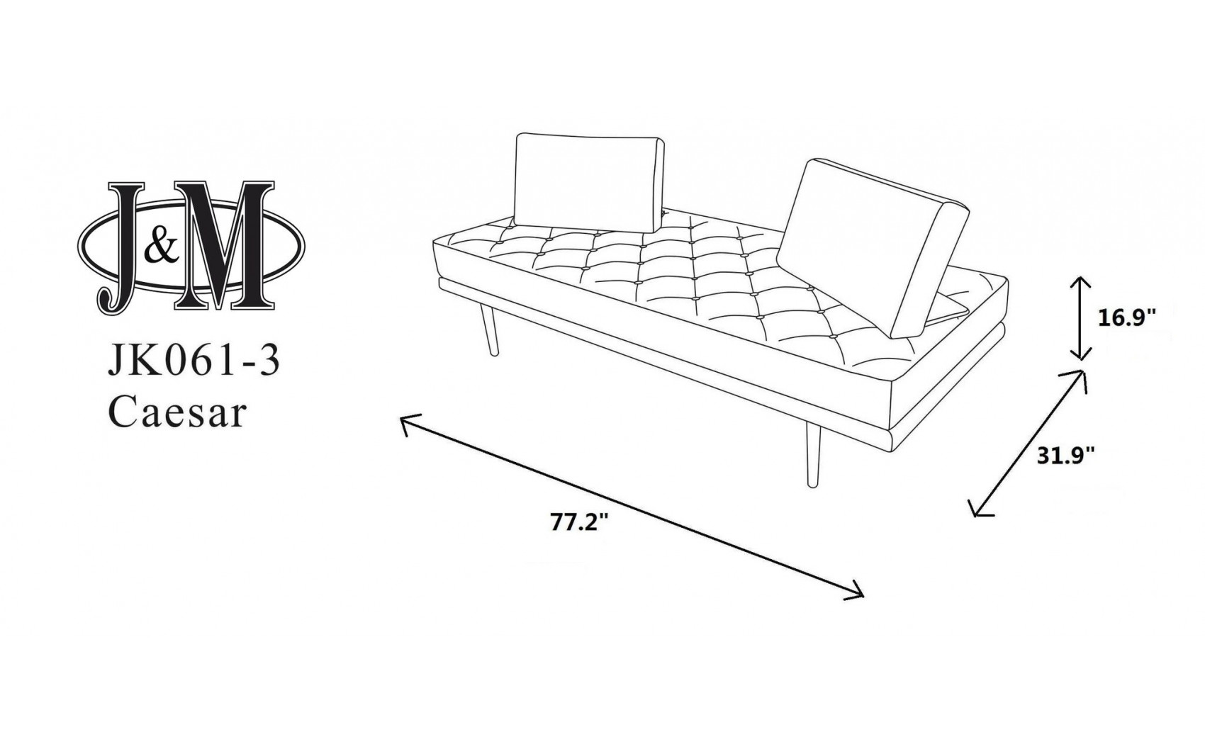 Caesar Sofa Bed Blue J&M Furniture