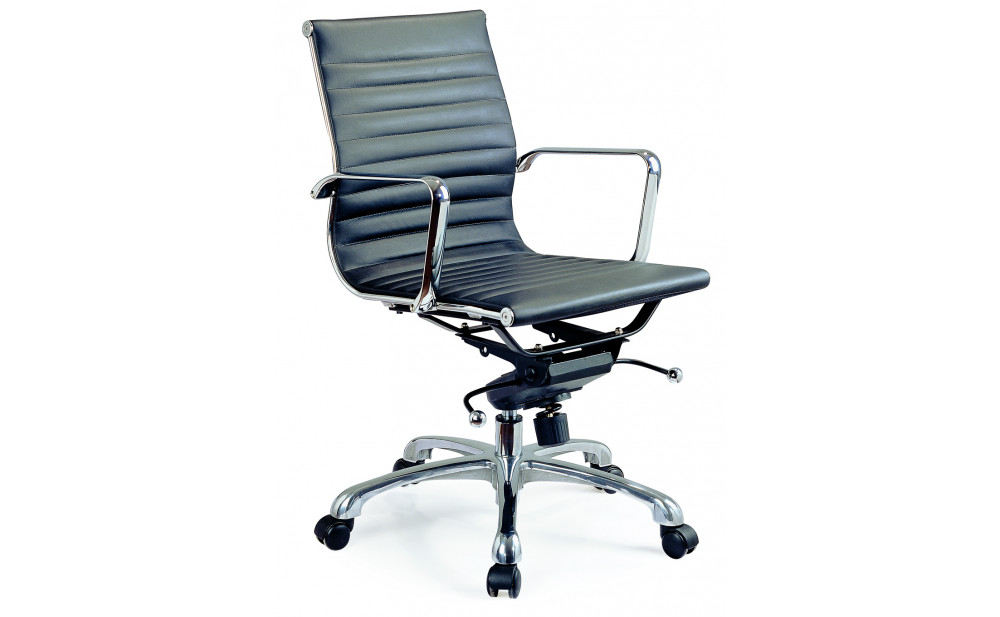 Comfy Low Back Office Chair Black J&M Furniture