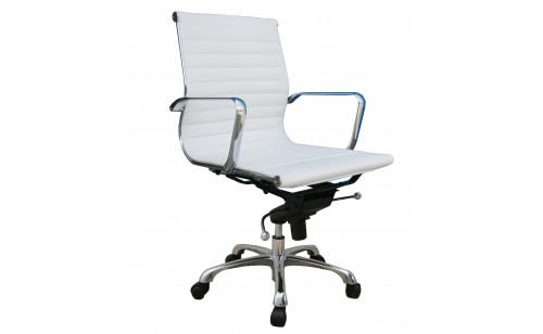 Comfy Low Back Office Chair White J&M Furniture Comfy Low Back Office Chair White J&M Furniture