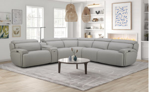 Sema 6095B Grey Sectional J&M Furniture
